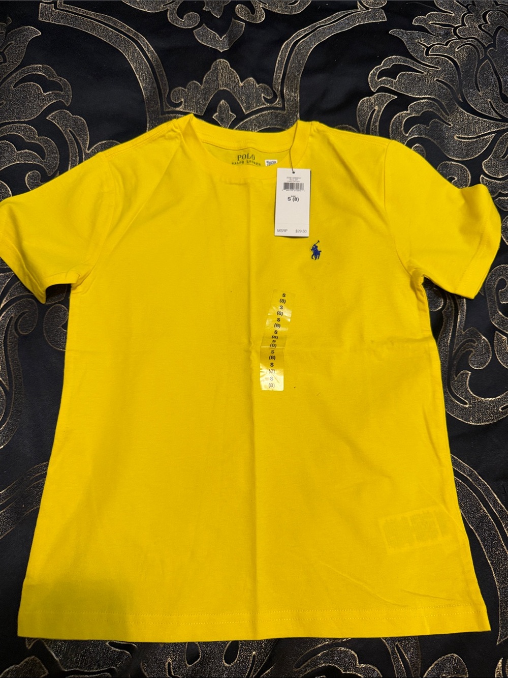 Polo by Ralph Lauren Boys Bright Yellow Tee with Blue Pony
